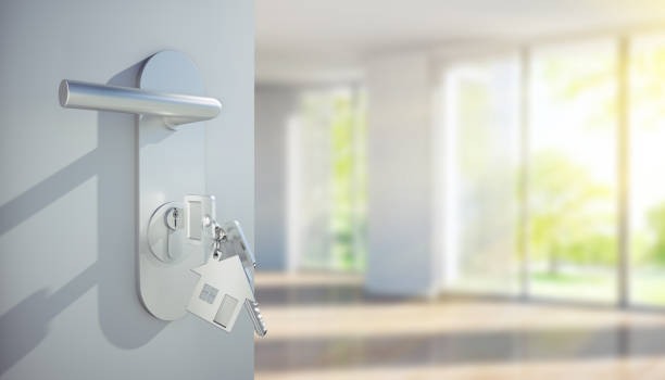 Door opening to an apartment